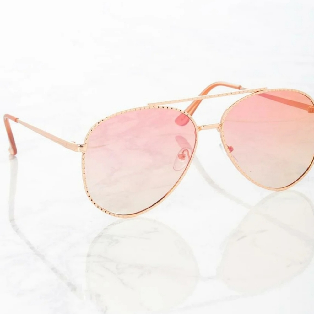 Aviator Rose Gold Circle Sunglasses